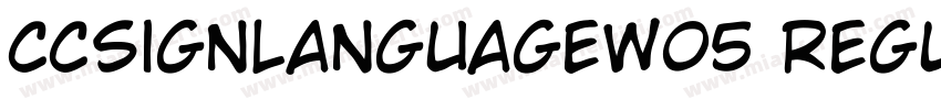 CCSignLanguageW05 Regular Regular字体转换